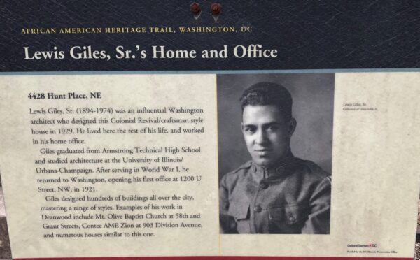 LEWIS GILES, SR.’S HOME AND OFFICE MEMORIAL MARKER