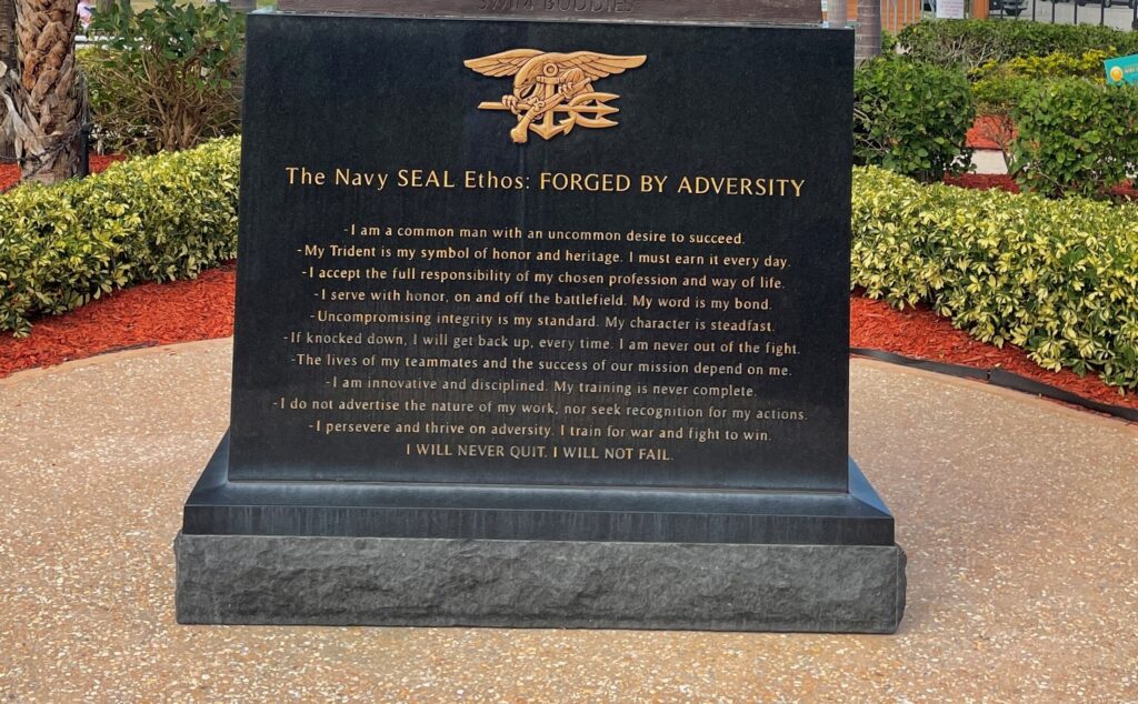 NAVY SEAL MEDAL OF HONOR WAR MEMORIAL STONE BACK