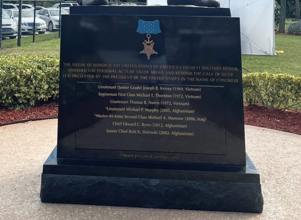 NAVY SEAL MEDAL OF HONOR WAR MEMORIAL STONE FRONT