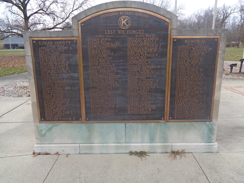 EDGAR COUNTY WORLD WAR I AND WORLD WAR II MEMORIAL