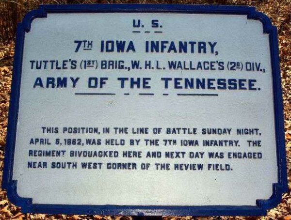 U.S. 7TH IOWA INFANTRY MEMORIAL PLAQUE II