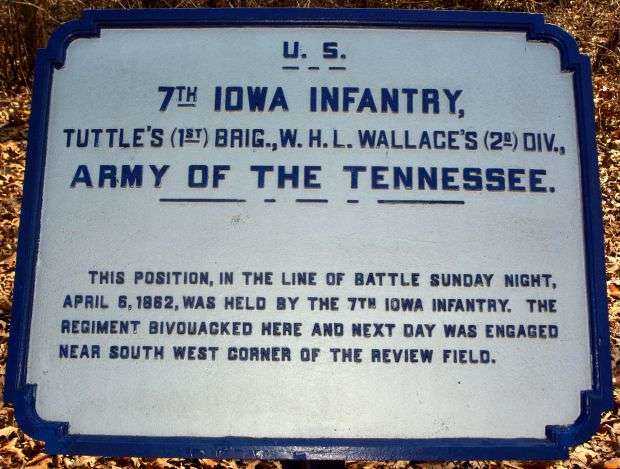 U.S. 7TH IOWA INFANTRY MEMORIAL PLAQUE II