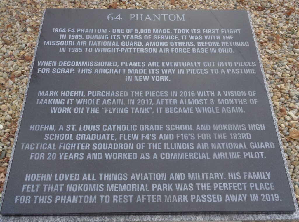 64 PHANTOM WARL MEMORIAL PLAQUE
