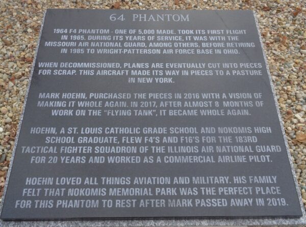 64 PHANTOM WARL MEMORIAL PLAQUE