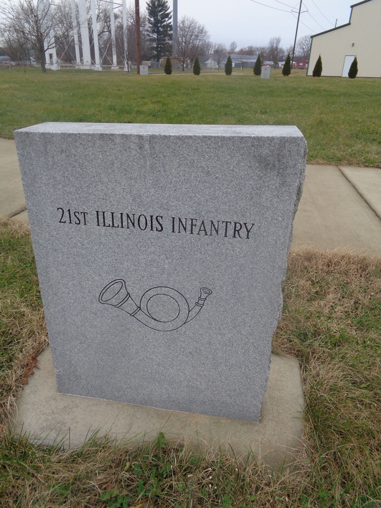 MATTOON 21ST ILLINOIS INFANTRY WAR MEMORIAL BACK