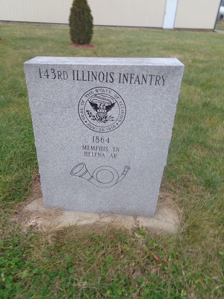 143RD ILLINOIS INFANTRY WAR MEMORIAL FRONT
