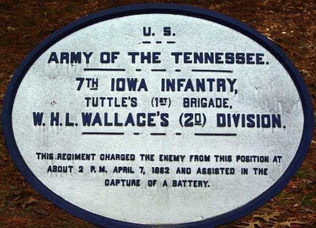 U.S. 7TH IOWA INFANTRY MEMORIAL PLAQUE I