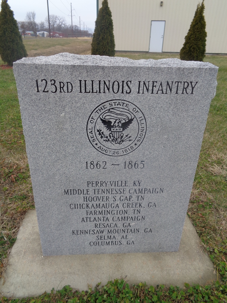 123RD ILLINOIS INFANTRY WAR MEMORIAL FRONT