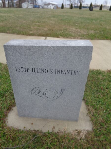 135TH ILLINOIS INFANTRY WAR MEMORIAL BACK
