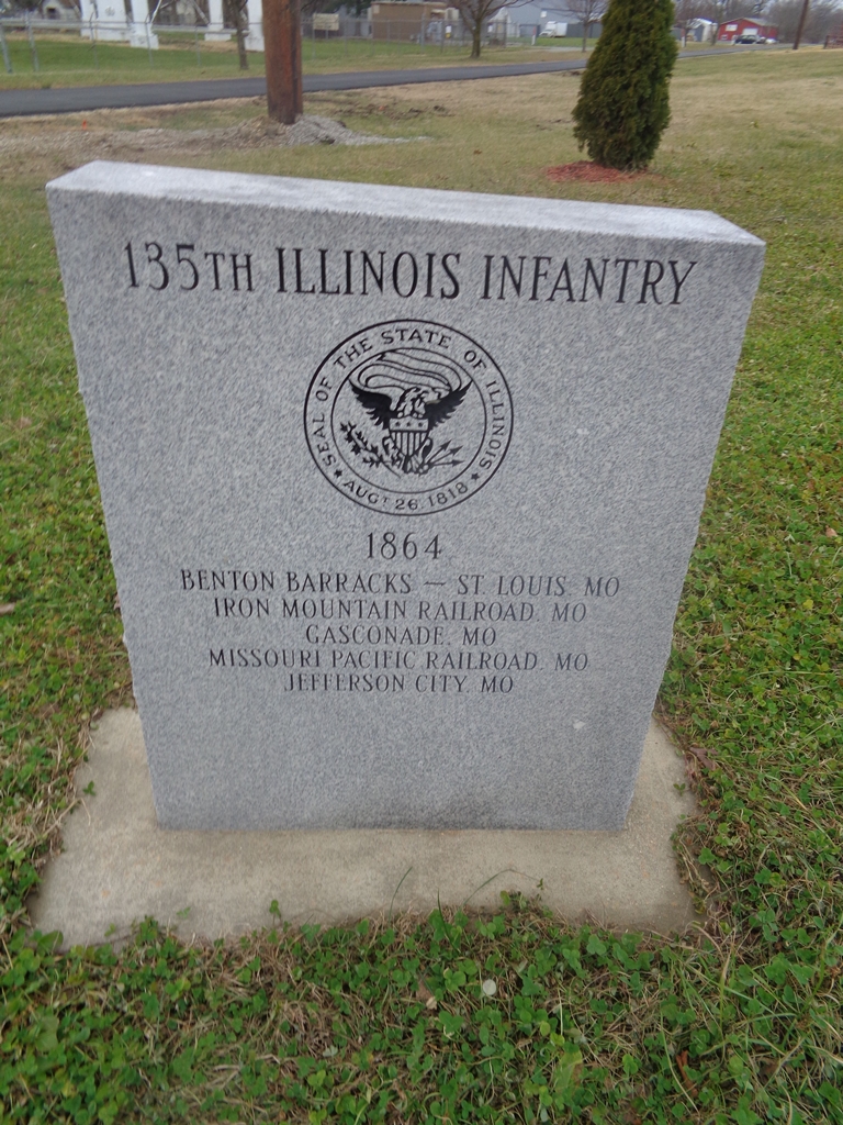 135TH ILLINOIS INFANTRY WAR MEMORIAL FRONT