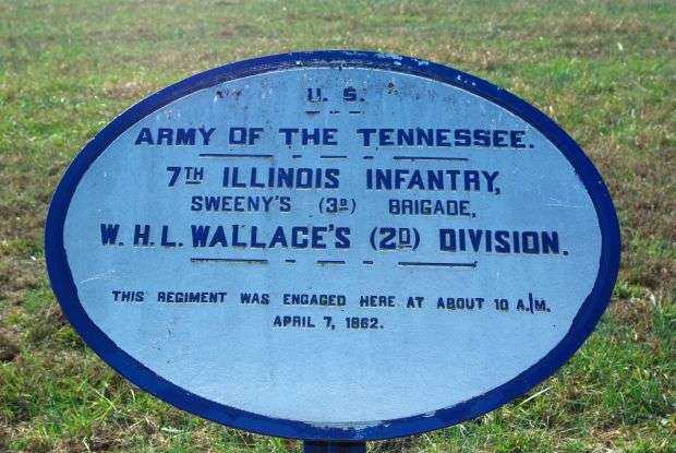 U.S. 7TH ILLINOIS INFANTRY MEMORIAL PLAQUE III