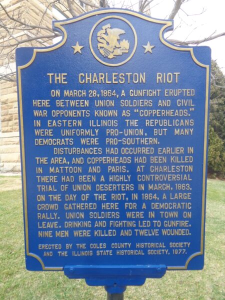 THE CHARLESTON RIOT WAR MEMORIAL MARKER