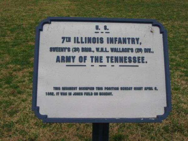 U.S. 7TH ILLINOIS INFANTRY MEMORIAL PLAQUE II