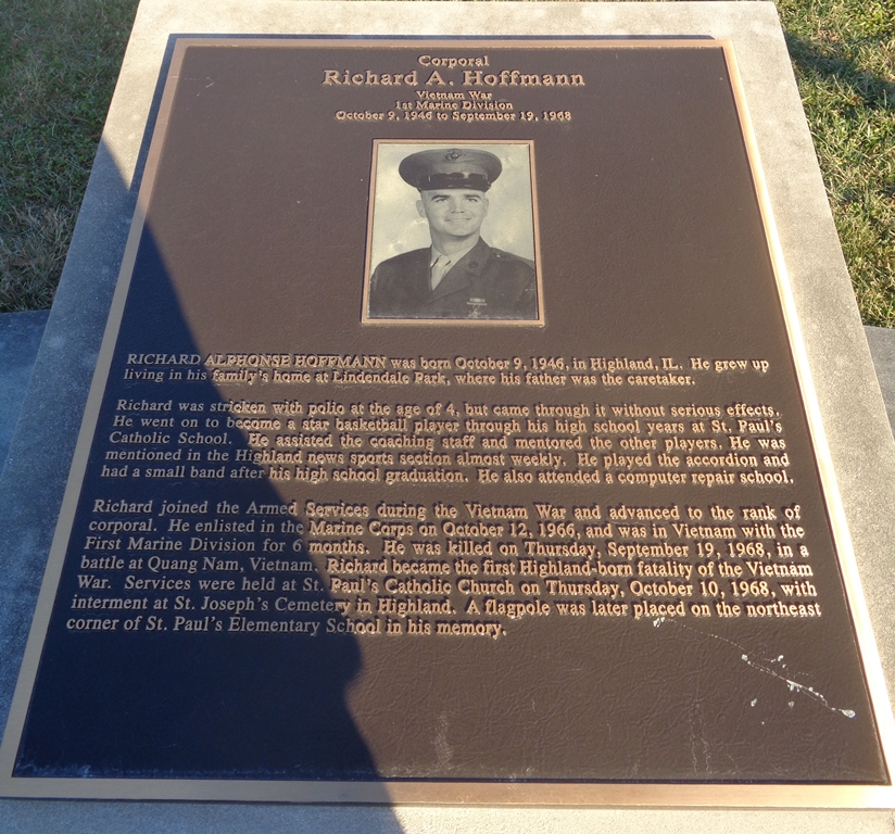 CORPORAL RICHARD A. HOFFMANN WAR MEMORIAL