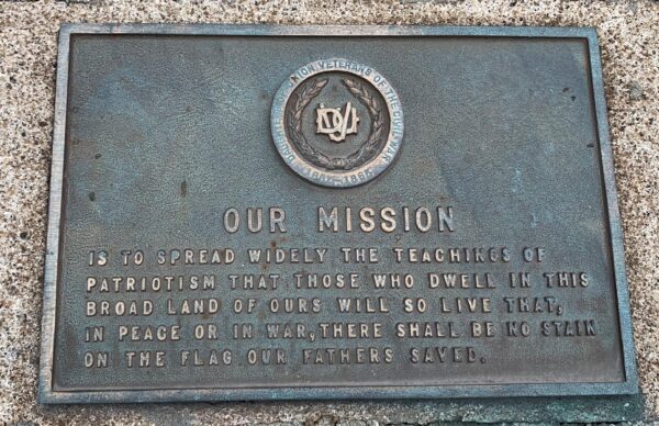 OUR MISSION WAR MEMORIAL PLAQUE