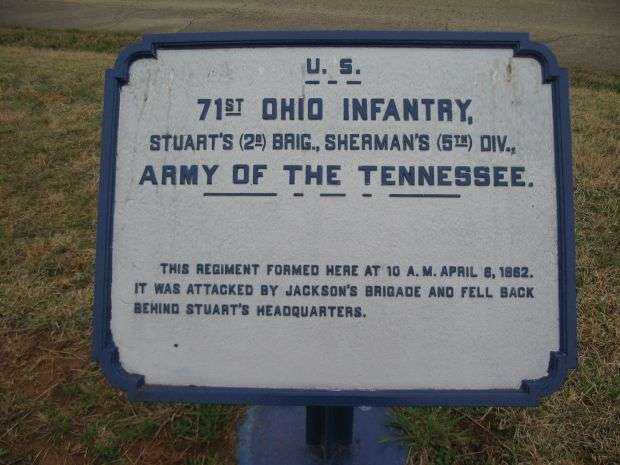 U.S. 71ST OHIO INFANTRY MEMORIAL PLAQUE