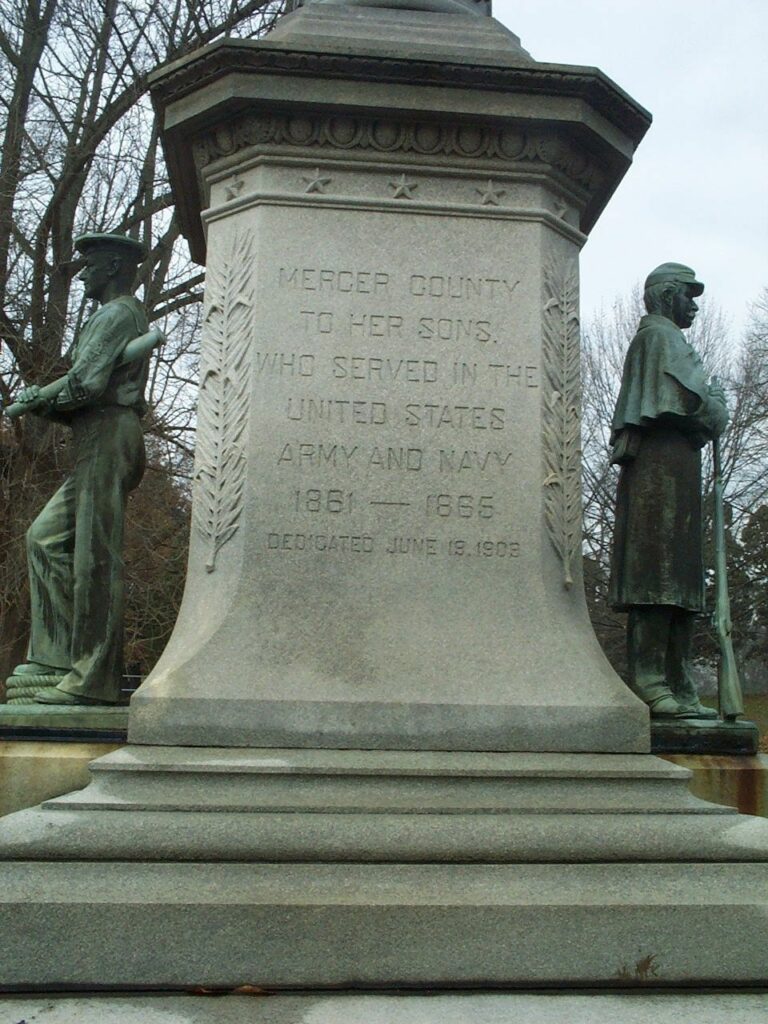 MERCER COUNTY SOLDIERS’ AND SAILORS’ CIVIL WAR MEMORIAL SIDE A