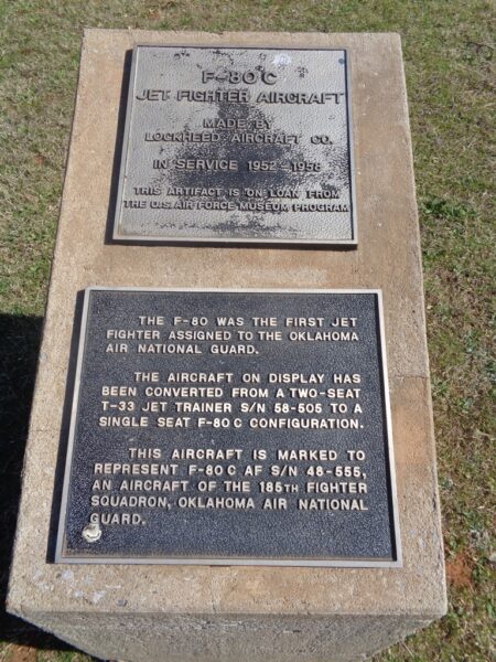 F-80C JET FIGHTER AIRCRAFT MEMORIAL PLAQUES