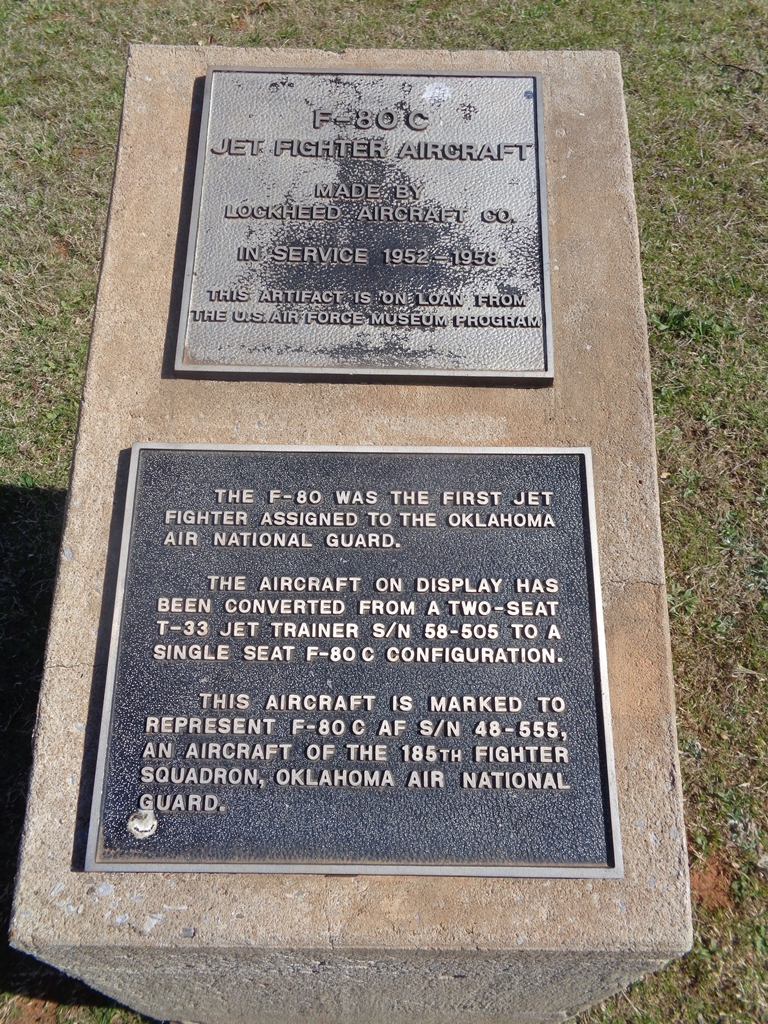 F-80C JET FIGHTER AIRCRAFT MEMORIAL PLAQUES