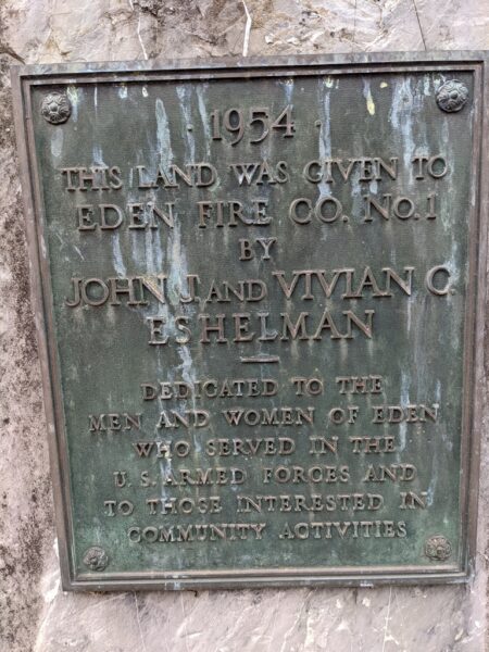 1954 MEMORIAL PLAQUE