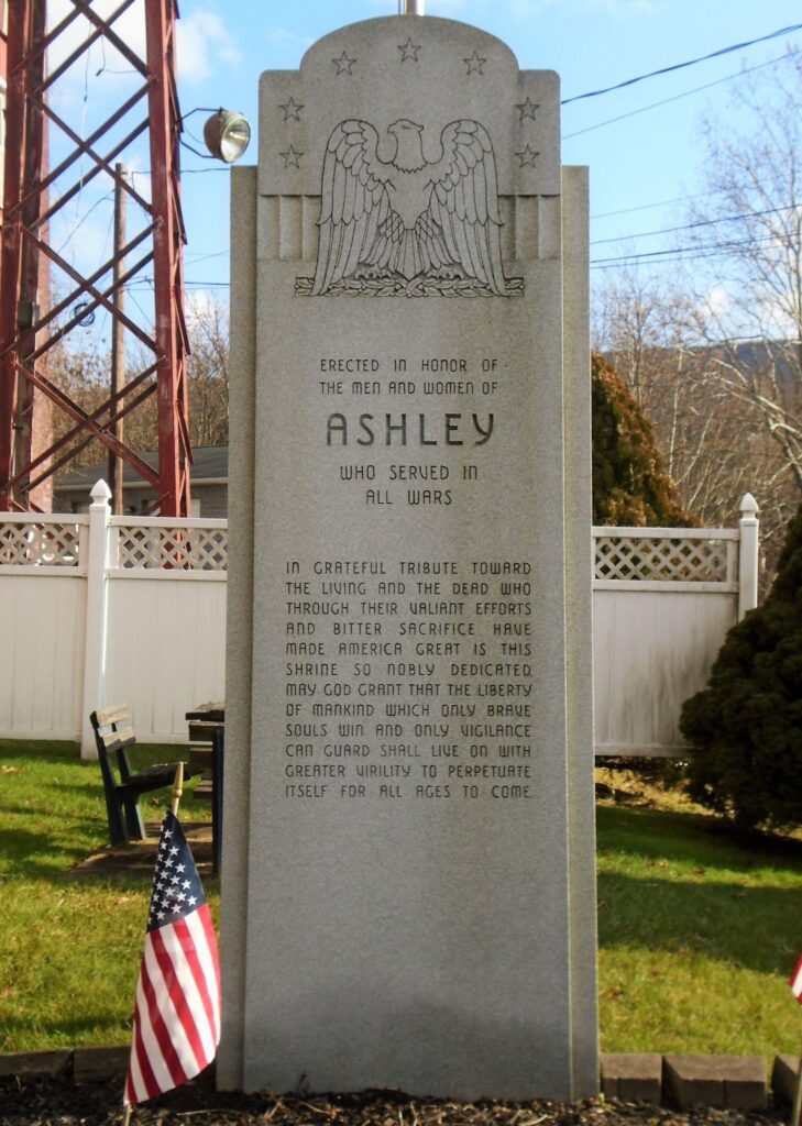 ASHLEY ALL WARS VETERANS MEMORIAL
