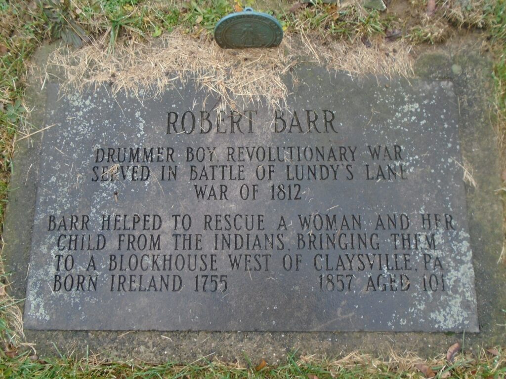 ROBERT BARR DRUMMER BOY WAR MEMORIAL TABLET