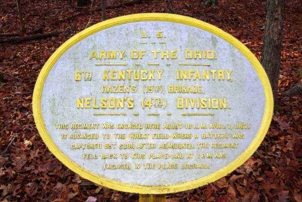 U.S. 6TH KENTUCKY INFANTRY MEMORIAL PLAQUE