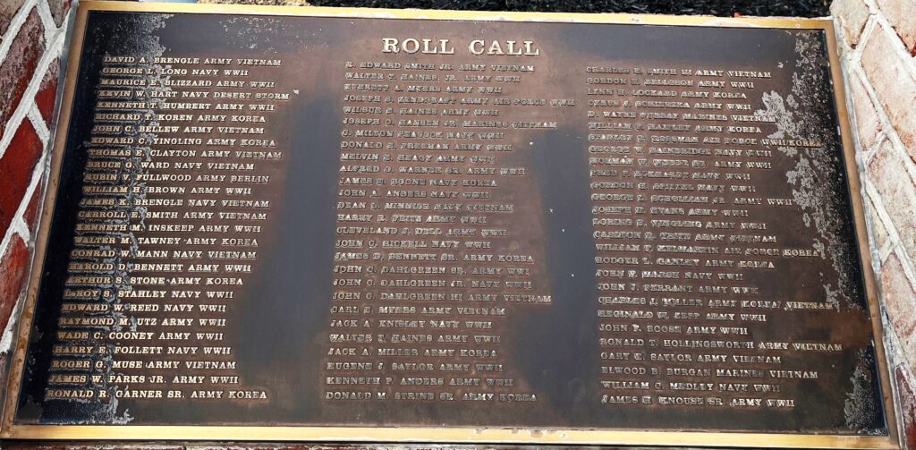 MOLLEVILLE FARM POST 467 WAR MEMORIAL PLAQUE C