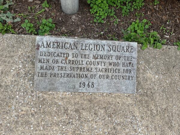 AMERICAN  LEGION SQUARE MEMORIAL STONE