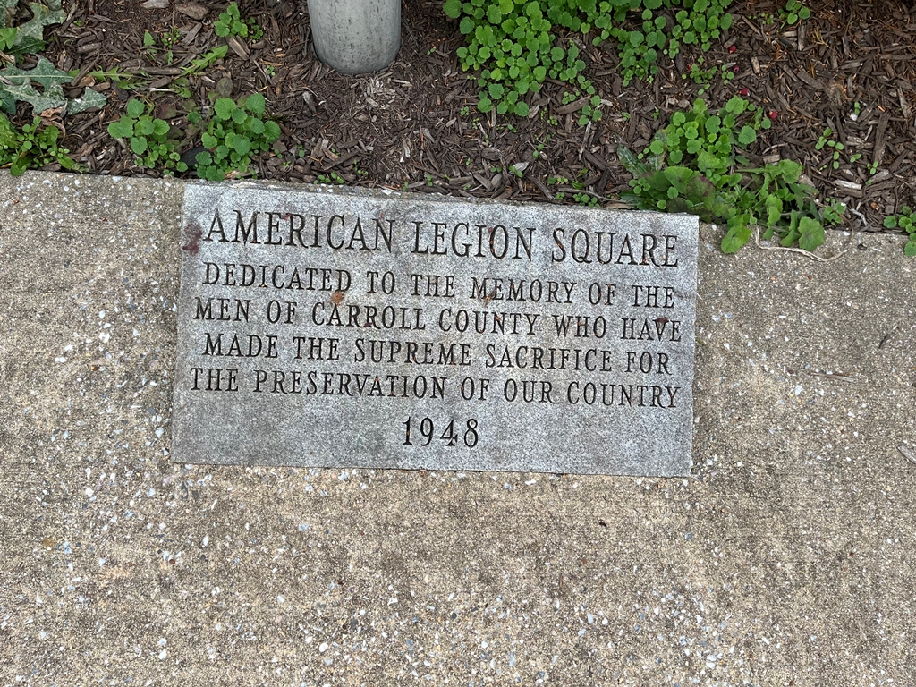 AMERICAN  LEGION SQUARE MEMORIAL STONE