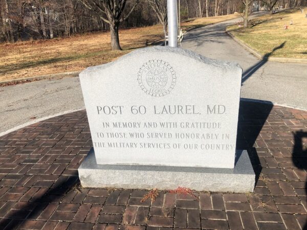 LEGION CIRCLE MEMORIAL STONE BACK