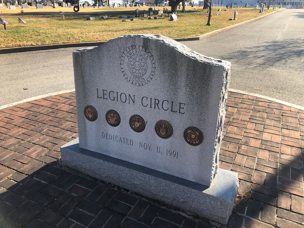 LEGION CIRCLE MEMORIAL STONE FRONT
