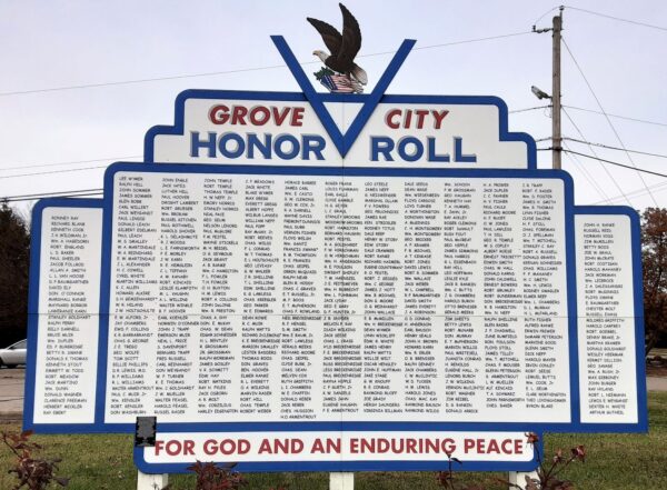 GROVE CITY HONOR ROLL MEMORIAL PANEL