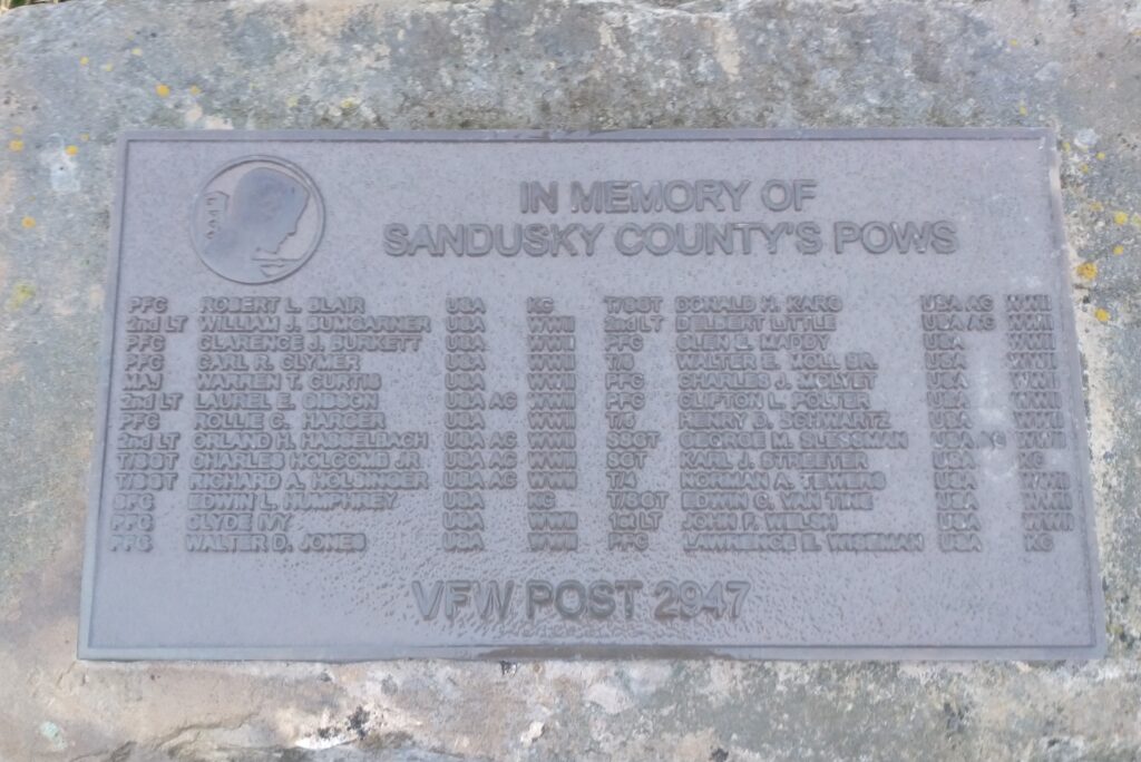 SANDUSKY COUNTY’S POWS MEMORIAL PLAQUE