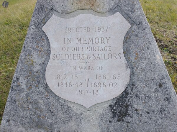 PORTAGE SOLDIERS & SALORIS WAR MEMORIAL SHIELD