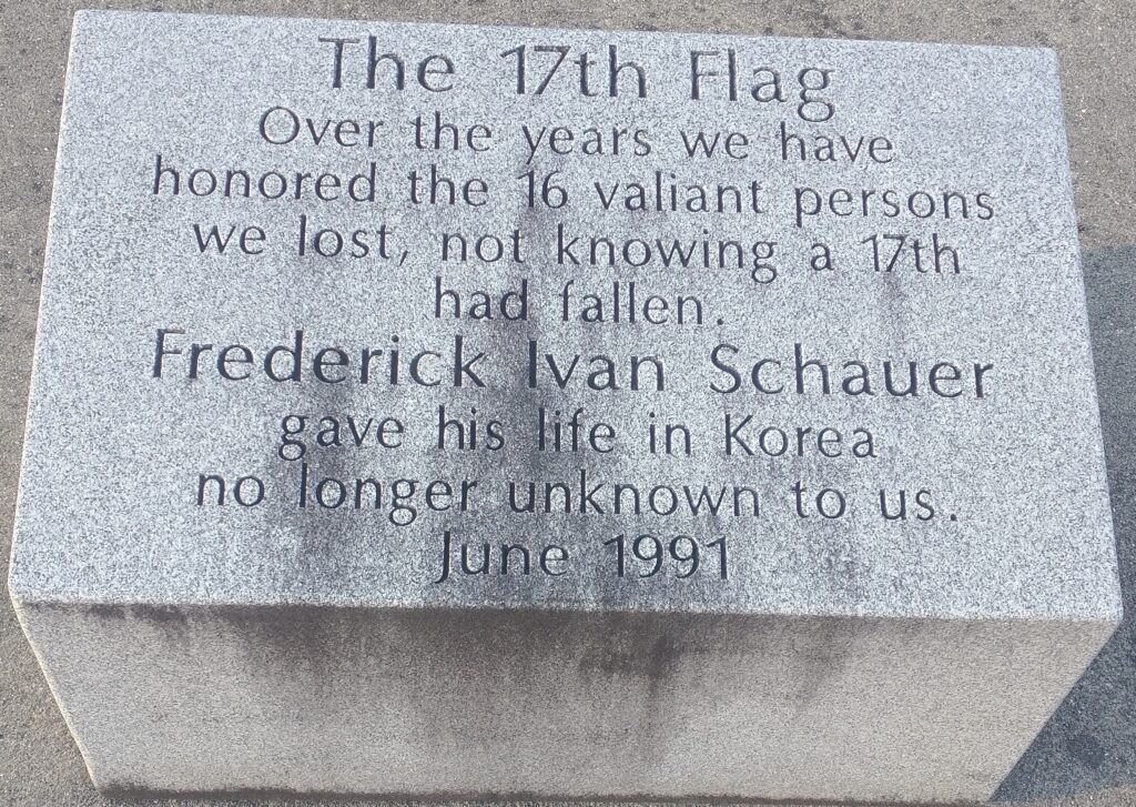 THE 17TH FLAG WAR MEMORIAL
