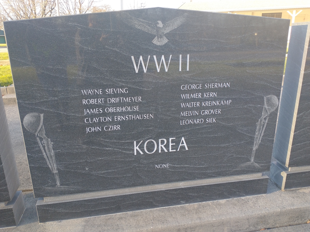 FREEDOM POST 183 WAR MEMORIAL CENTER STONE