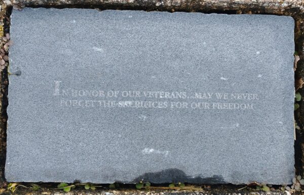 PORTAGE VETERANS MEMORIAL TABLET