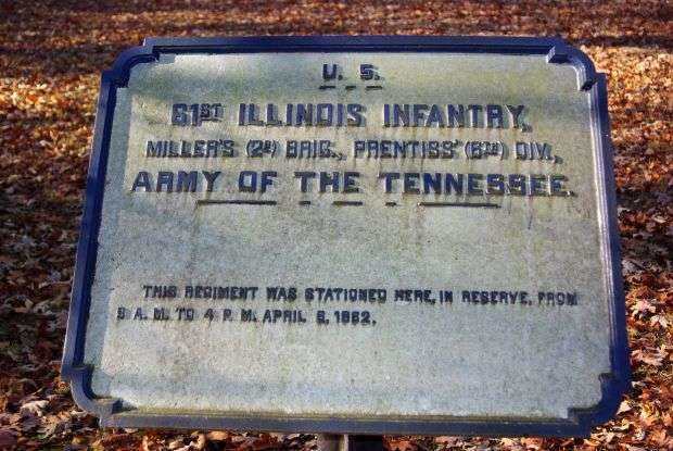 U.S. 61ST ILLINOIS INFANTRY MEMORIAL PLAQUE II