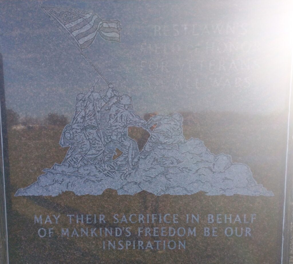 RESTLAWN FIELD OF HONOR MEMORIAL CLOSE-UP