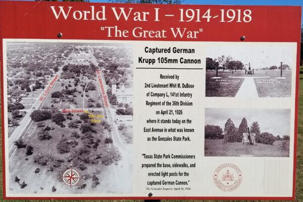 WORLD WAR I-1914-1918 “THE GREAT WAR” MEMORIAL MARKER