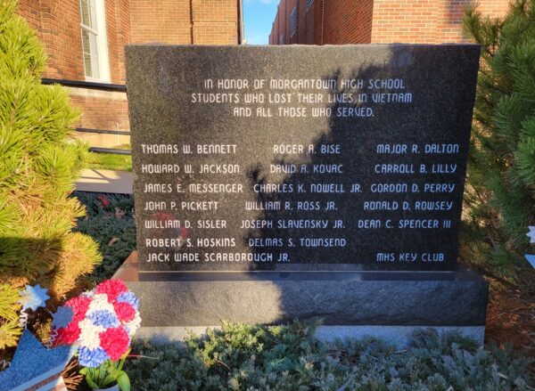 MORGANTOWN HIGH SCHOOL VIETNAM WAR MEMORIAL
