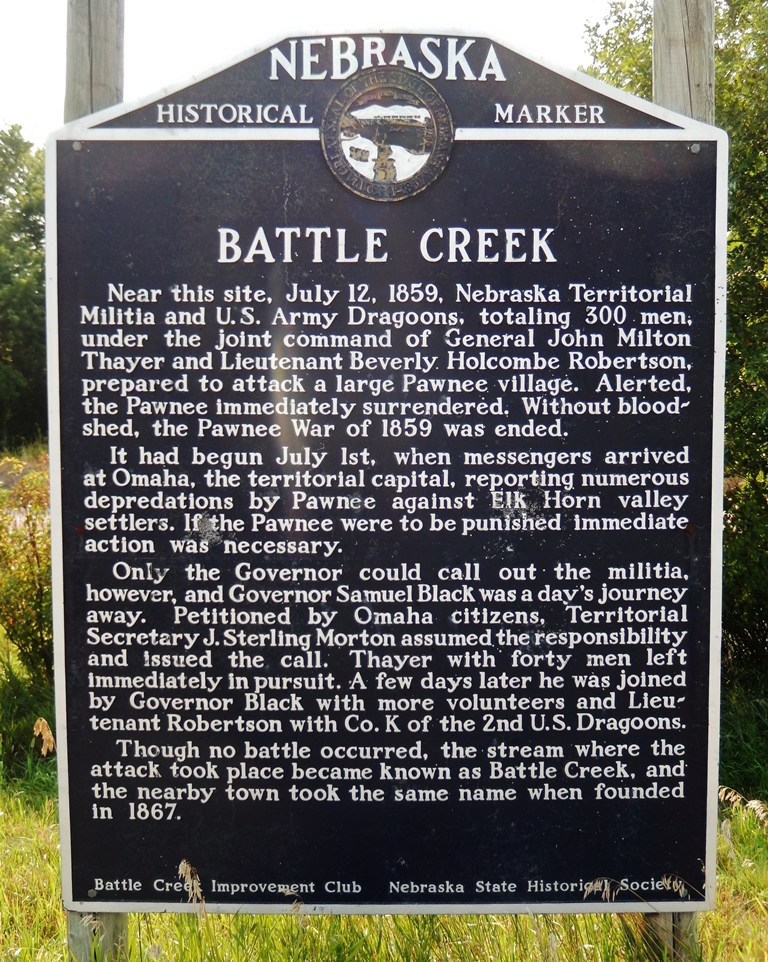 BATTLE CREEK WAR MEMORIAL MARKER