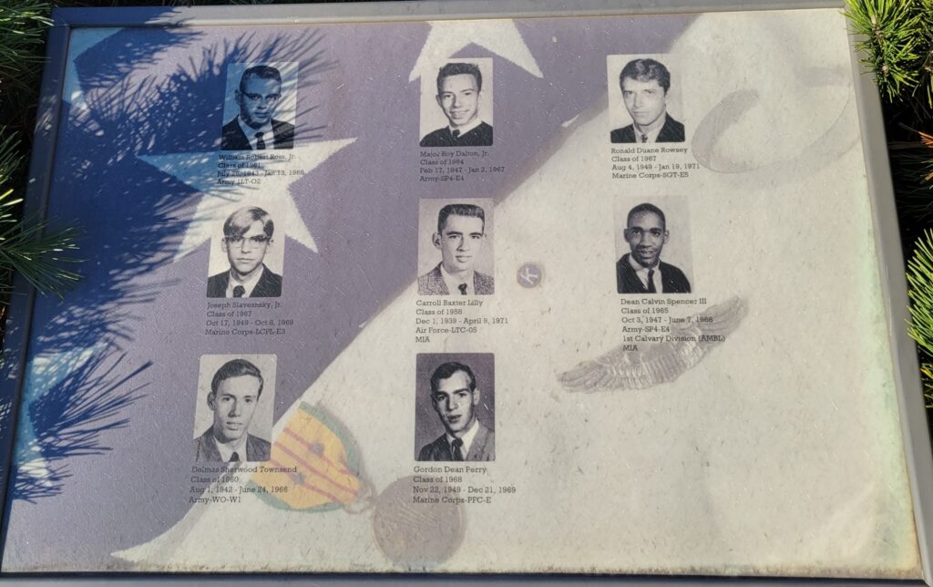 MORGANTOWN HIGH SCHOOL VIETNAM VETERANS MEMORIAL PLAQUE A