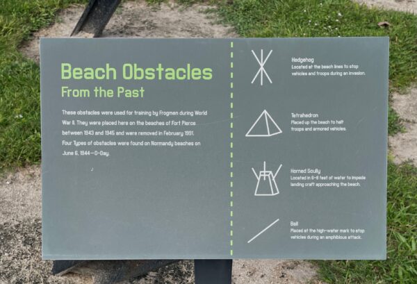 BEACH OBSTACFLES MEMORIAL MARKER