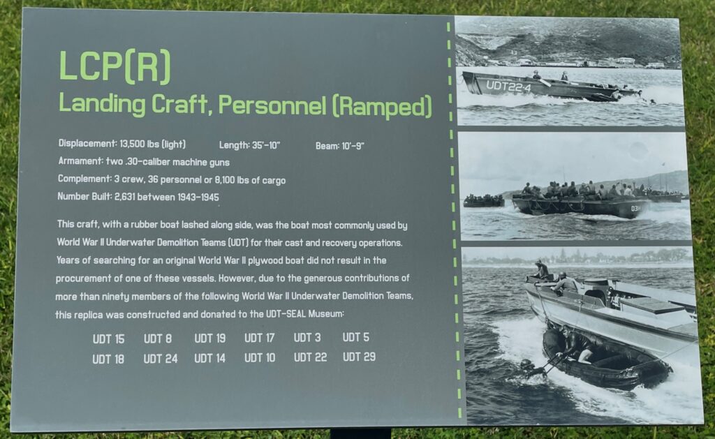 LCP(R) LANDING CRAFT, PERSONNEL (RAMPED) MEMORIAL MARKER