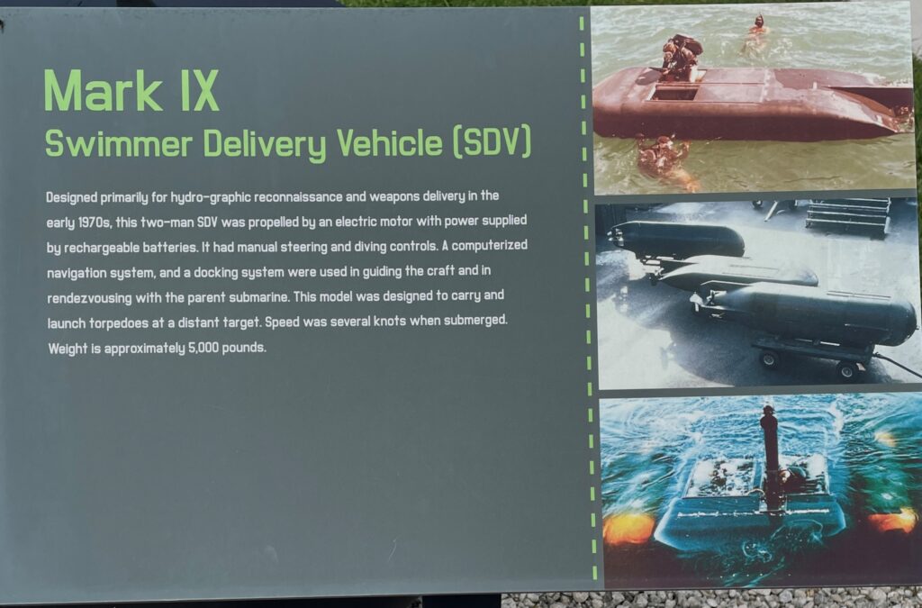 MARK IX SWIMMER DELIVERY VEHICLE (SDV) MEMORIAL MARKER