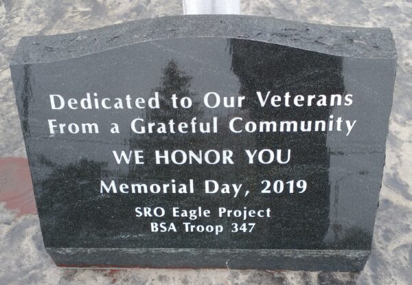 SRO EAGLE PROJECT BSA TROOP 347 VETERANS MEMORIAL