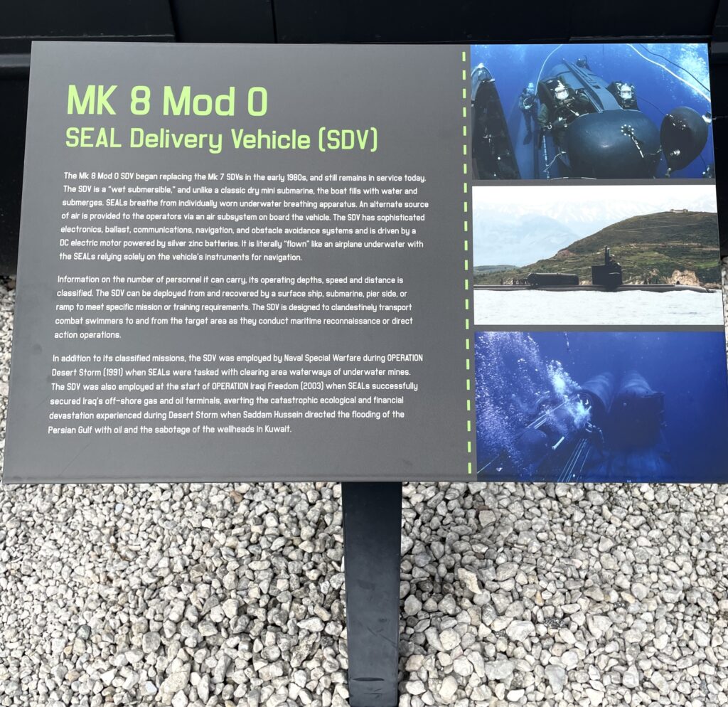 MARK 8 MOD 0 SEAL DELIVERY VEHICLE (SDV) MEMORIAL MARKER