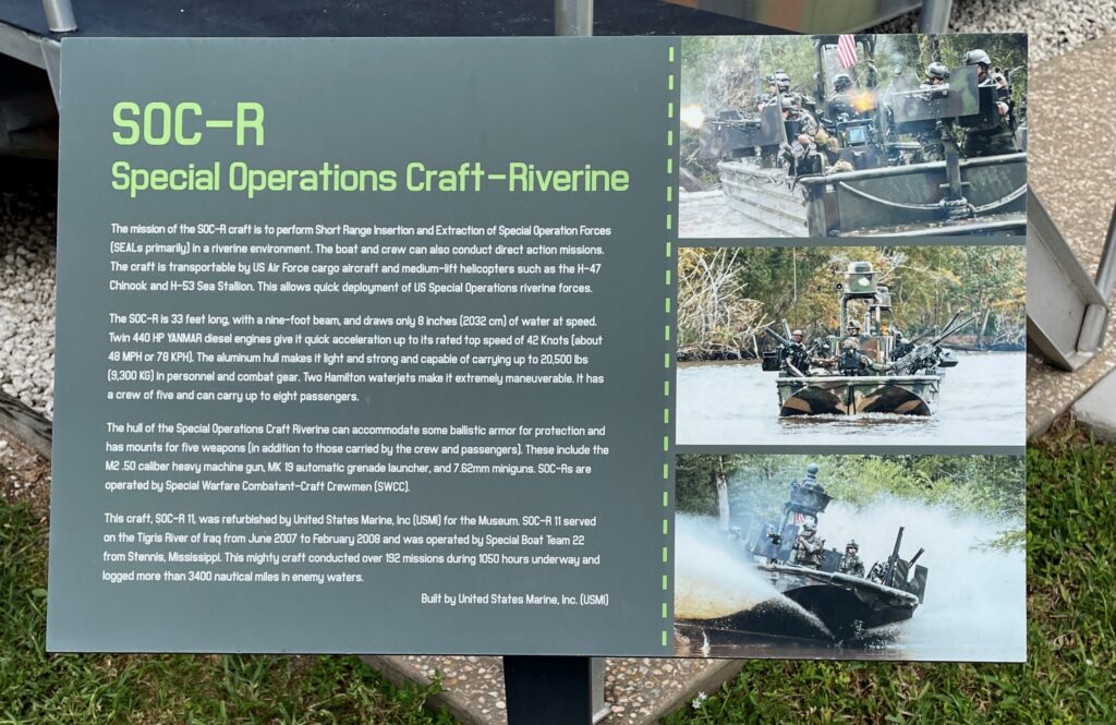 SOC-R SPECIAL OPERATIONS CRAFT-RIVERINE MEMORIAL MARKER